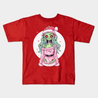 Cute Christmas Zombie Kids T-Shirt